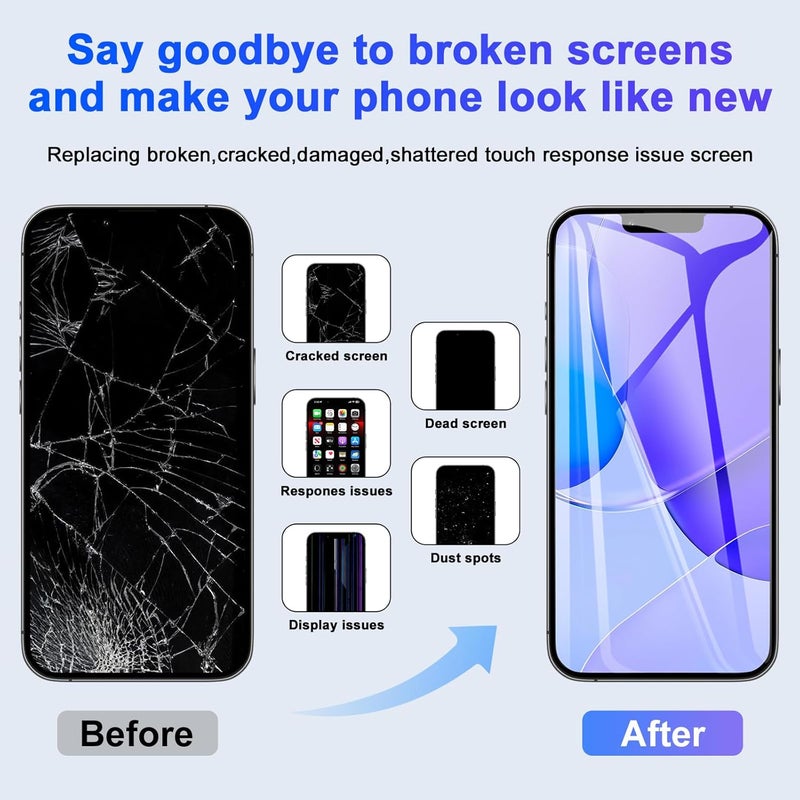 EFAITHFIX Store for iPhone 13 Mini Screen Replacement 5.4 Inch LCD 3D Touch Screen Display Full HD Digitizer Frame Assembly Compatible with Model A2481,A2626,A2628,A2629,A2630 with Waterproof Tape, No Tools - Image 5